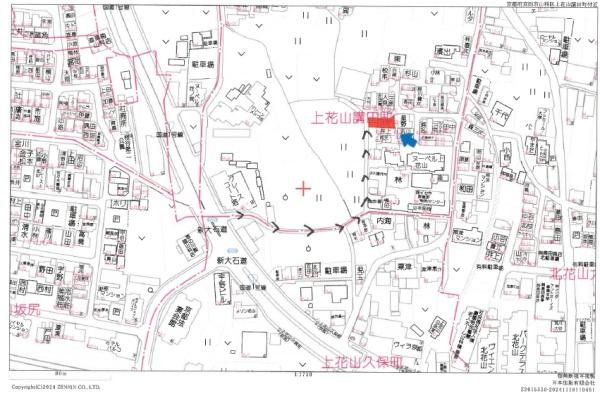 京都市山科区上花山講田町の土地