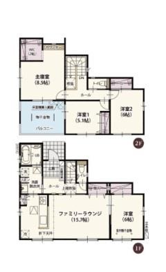 新築　ワイウッドコート宇都宮市宮の内第２期　２号棟