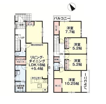 新築　BIGHOUSE宇都宮市清原台　８期　１号棟（全２棟）