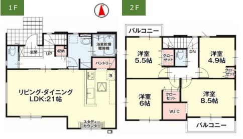 新築　Erde　河内郡上三川町２５期　１号棟（全４棟）