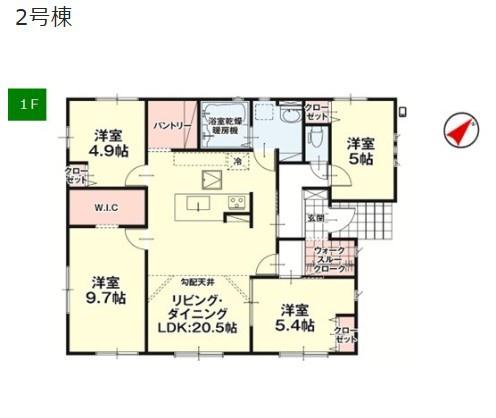 新築QUADRIFOGLIO高根沢町23期２号棟全２