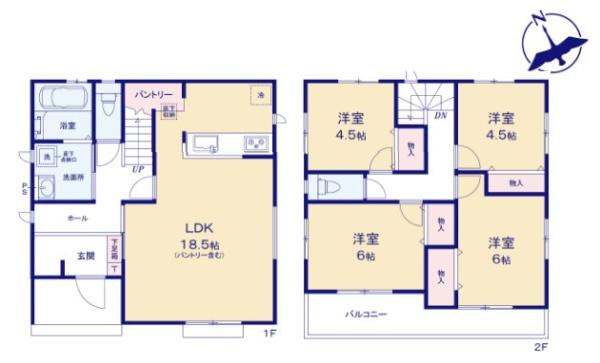 新築ハートフルタウン鹿沼市緑町2期D棟（全5棟）