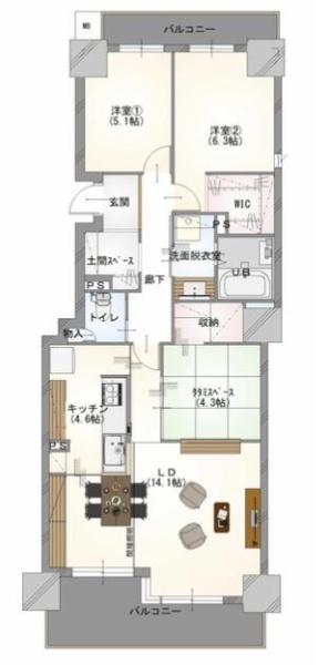 中古マンション　宇都宮プラザE棟