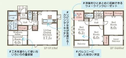 新築　リーブルガーデン下野市緑第3　1号棟（全2棟）