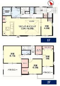 新築　リガーレ宇都宮市一ノ沢町3期　1号棟（全1棟）