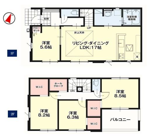 新築　リガーレ真岡市熊倉町14期　1号棟(全2棟)
