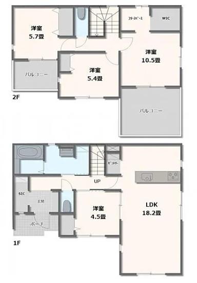新築　リガーレ真岡市熊倉町14期　2号棟(全2棟)