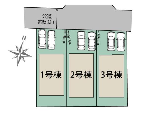 新築　ブルーミングガーデン宇都宮市平松本町　1号棟（全3棟）