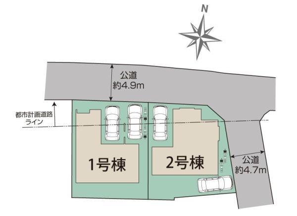 新築　ブルーミングガーデン宇都宮清住3丁目　1号棟（全2棟）