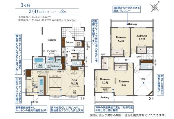 新築ブルーミングガーデン宇都宮市中戸祭1丁目3号棟（全5棟）