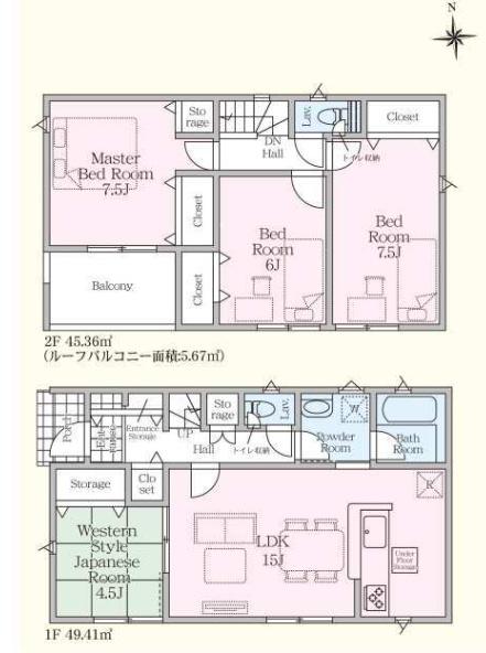 新築　クレイドルガーデン壬生町安塚第５　２号棟（全３棟）