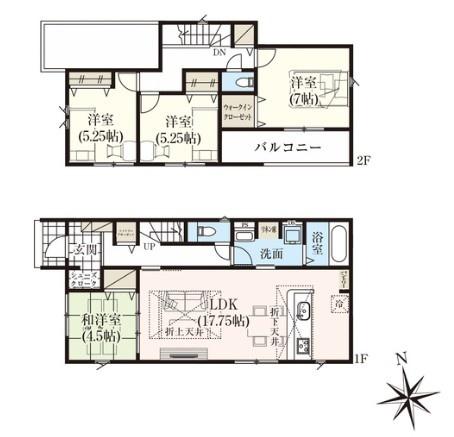 新築　グラファーレ宇都宮市五代7期　1号棟（全2棟）