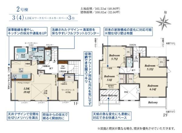 新築　ブルーミングガーデン壬生町幸町３丁目　２号棟（全２棟）