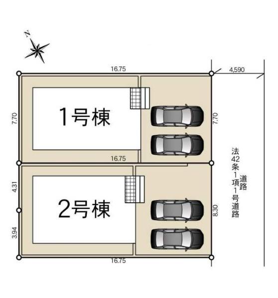 新築　クレイドルガーデン壬生町緑町第３　１号棟（全２棟）