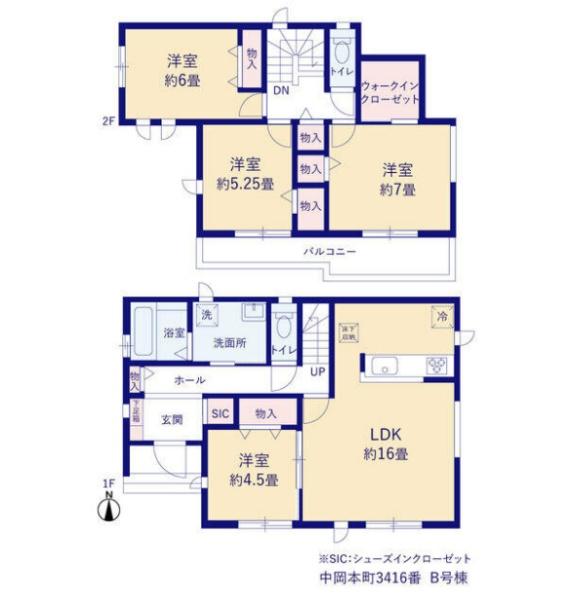 新築　ハートフルタウン中岡本町３４１６番　Ｂ（全２棟）