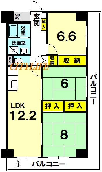 伏見日光ハイツ２号棟
