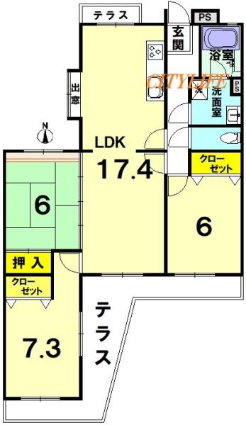 洛西境谷西第２住宅６棟