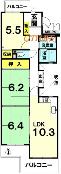 グリーンパレス蚕の社