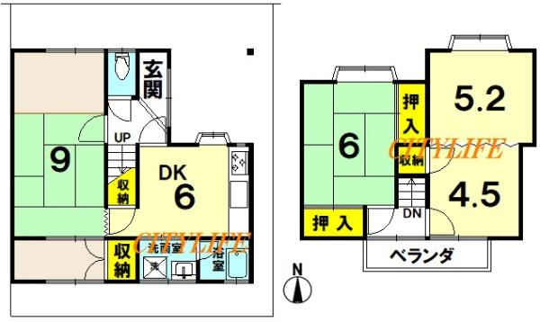 京都市西京区桂坤町の中古テラスハウス