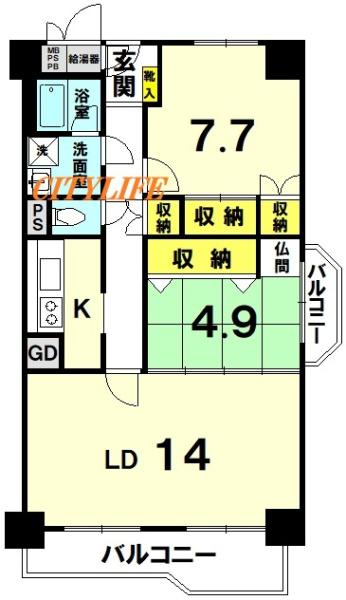 桂川ハイツ1号館