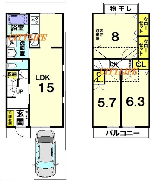 向日市物集女町南条の中古一戸建て