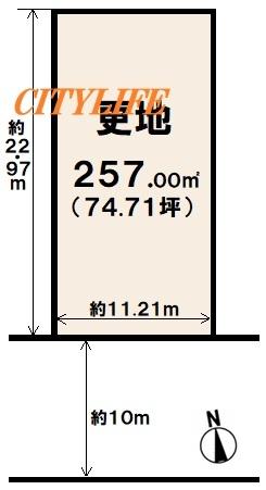 京都市左京区岩倉南河原町の土地