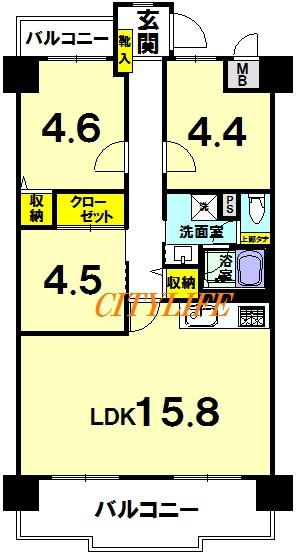 サンレスポアール(間取り)