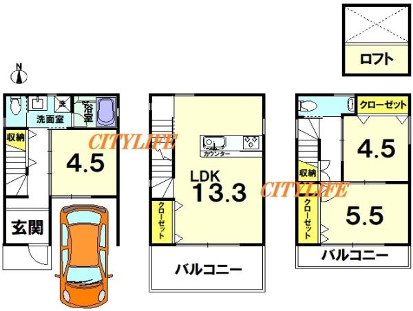 京都市中京区西ノ京南上合町の中古一戸建