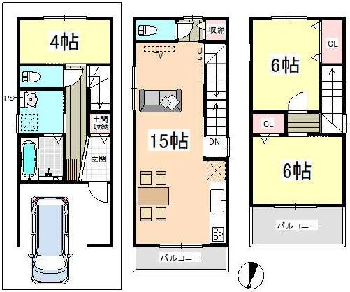 右京区嵯峨中又町新築戸建て