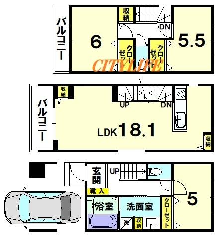上京区寺今町Ａ号地新築戸建て