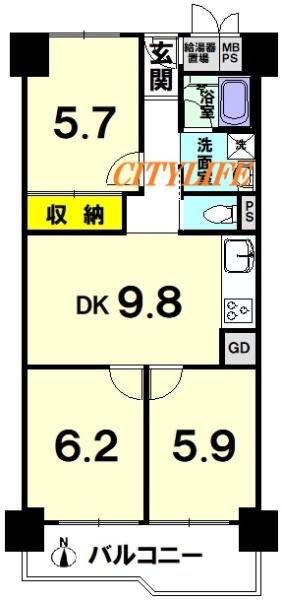 桂川ハイツ1号館
