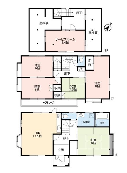 埼玉県川越市岸町3丁目注文住宅　中古戸建