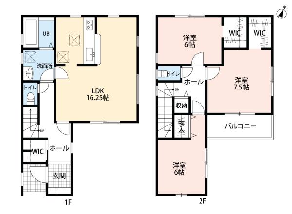 埼玉県鶴ヶ島市南町1丁目・第2　新築戸建　全2棟・2号棟
