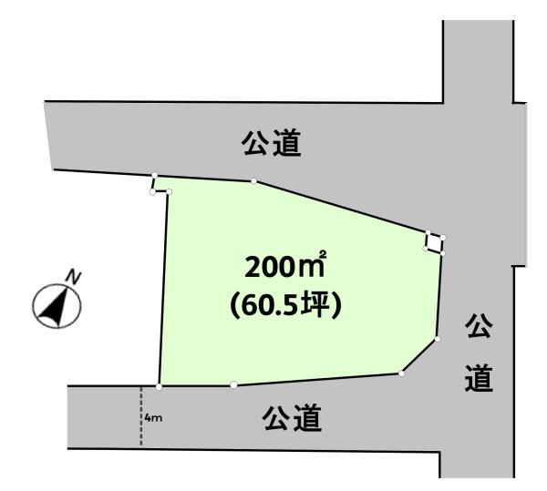 埼玉県川越市大字笠幡　建築条件なし売地