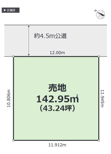 埼玉県入間市東藤沢１丁目　建築条件なし売地
