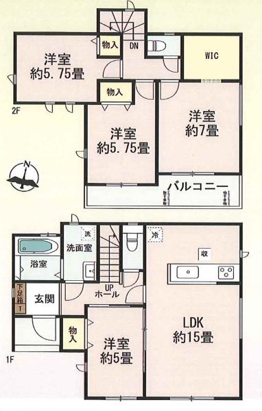 埼玉県川越市的場一丁目３期　新築戸建　全１棟