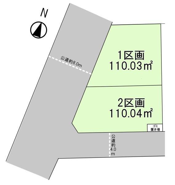 埼玉県川越市新宿6丁目全2区画　建築条件なし売地・1区画