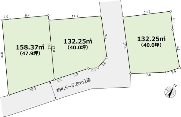 埼玉県入間郡毛呂山町岩井東1丁目建築条件なし売り地　全1区画