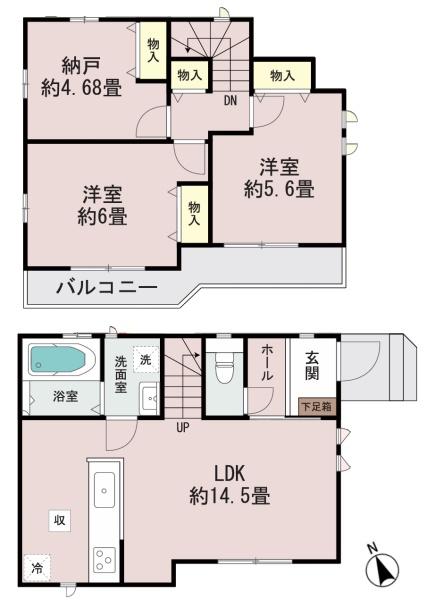 埼玉県川越市大字砂久保 新築戸建(間取り)