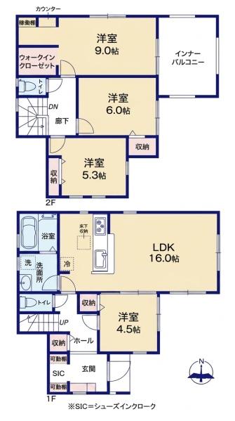 埼玉県川越市大字下小坂　新築戸建　3号棟　全5棟