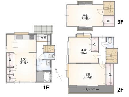 埼玉県川越市岸町1丁目　中古戸建