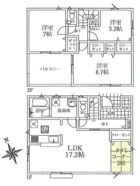 埼玉県川越市大字菅間　新築戸建　3号棟　全3棟