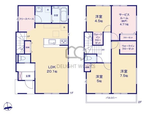 埼玉県川越市大字山田　新築戸建　2号棟　全2棟