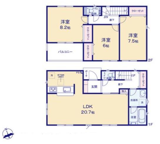 鹿沼市西茂呂１丁目の新築一戸建