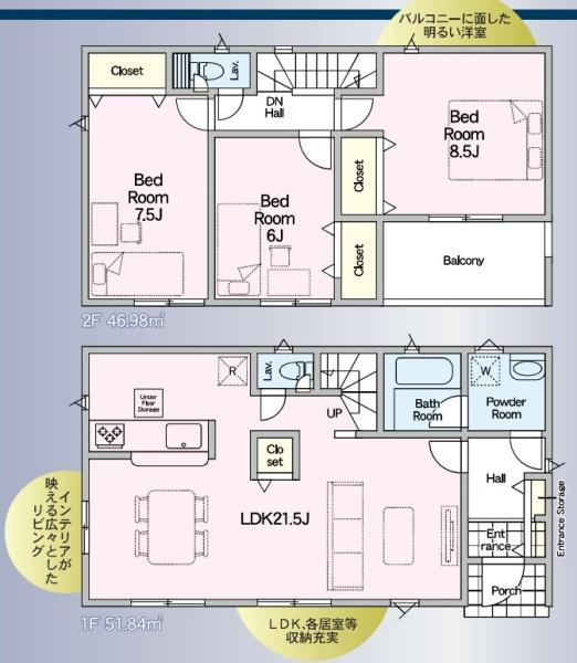 さくら市きぬの里３丁目の新築一戸建