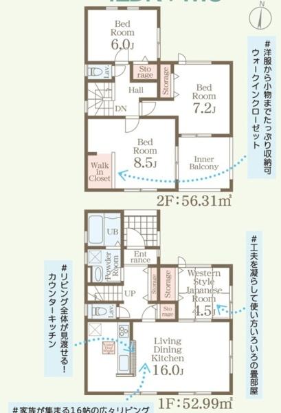 宇都宮市西川田南1丁目の新築一戸建