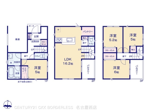名古屋市中川区中野新町３丁目の新築一戸建