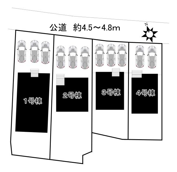 愛西市落合町第1　全4棟1号棟平屋