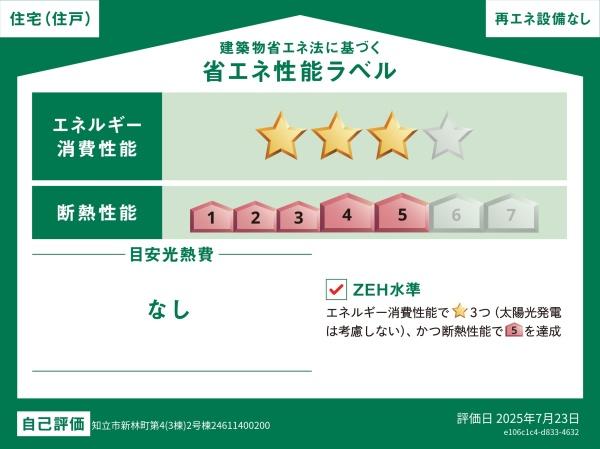 知立市新林町第42号棟(省エネ性能ラベル)
