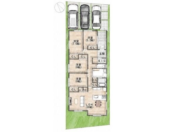 姫路市飾磨区阿成渡場　新築一戸建て　全３区画　3号棟